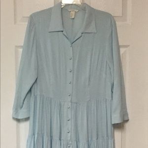 H&M Size 10 Full Tiered Dress Lt Blue
